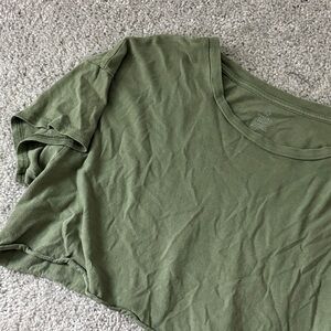 offline by aerie Olive Green Crop Tee